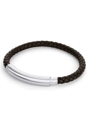 Fynch-Hatton FHJ-0097-B-88 - Cinturino in pelle con acciaio inossidabile, colore: Marrone, 88, Pelle, Nessuna pietra preziosa