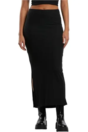Urban classics Tb6940-ladies Rib High Slit Skirt Gonna, , XL Donna