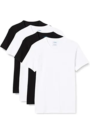 ATHENA Promo Tee-Shirt Coton Bio Vestaglia, (Blanc/Blanc/Noir/Noir 9050), X-Large (Taglia Produttore: 5) (Pacco da 4) Uomo