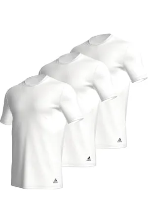 adidas Multipack Crew Neck T-Shirt (3pk) Maglie Termiche, Bianco, M Uomo