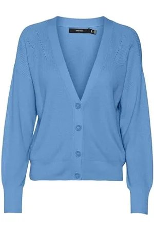 VERO MODA Vmnewlexsun LS Short V-Neck Car Ga Noos Maglione Cardigan, , S Donna