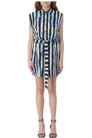 Pinko Tempesta Tuta Twill Stampa Riga PITTORICA Intera, , 46 Donna