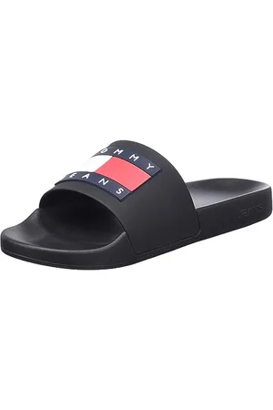 Tommy Hilfiger Scarpe da Mare Donna Flag Pool Slide Ciabatte, (Black), 38