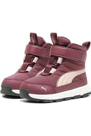 PUMA Evolve Boot AC+ Inf, Scarpe da Ginnastica Unisex-Bimbi 0-24, Dark Jasper-Future Pink-Astro Red, 20 EU