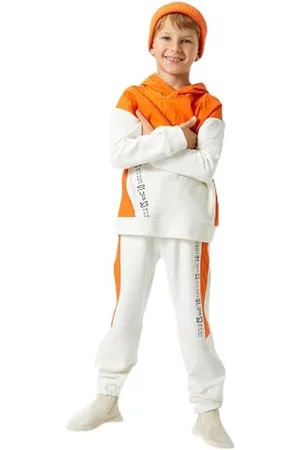 Koton Jogger Sweatpants Pockets Drawstring Color Contrast, Pantaloni della Tuta Ragazzi, (010)