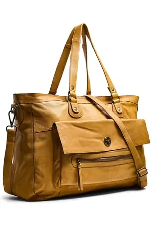 Pieces® Pctotally Royal Leather Travel Bag Noos - Borse a spalla Donna, (Cognac), 14.5x33x51 cm (B x H T)
