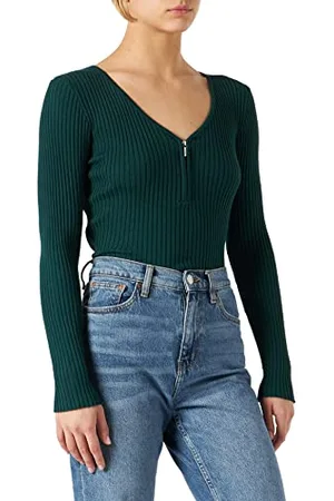 Morgan Pull Fin col Rond Zip 182-maliko.m Maglione, , S Donna