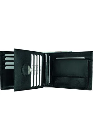 Alassio 96106 Euro-Line - Portafoglio in pregiata nappa, con scomparti per carte di credito, scomparti per banconote, portamonete, 12,5 x 9,5 x 1 cm, colore: , , 12 cm, Portamonete