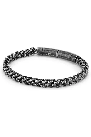 Fynch-Hatton FHJ-0032-B-19 Bracciale in acciaio inox, effetto anticato
