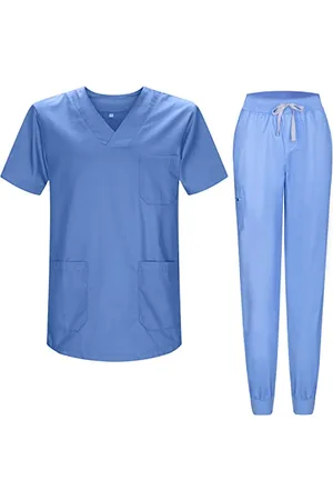 MISEMIYA Uniformi Unisex Set Camice – Uniforme Medica con Maglia e Pantaloni Uniformi Mediche Camice Uniformi sanitarie - 817-8316 - Medium
