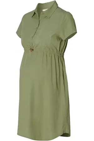 ESPRIT ESPRIT Dress Woven Nursing Short Sleeve Vestito, Verde oliva-310, S Donna