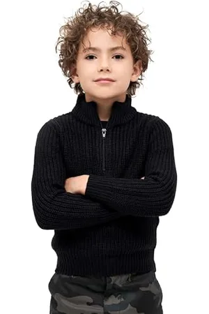 Brandit Kids Marine Pullover Troyer, Unisex Kids, Black, 146/152