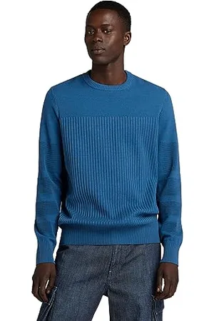 G-Star Uomo 3D Biker knit, (ballpen blue/rank blue D23521-C259-G157), XS