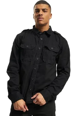 Brandit Vintage Shirt Long Sleeve, Uomo, black, 3XL