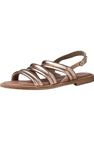 Tamaris 1-1-28109-28, Sandali Bassi Donna, Metallo Champagne, 38 EU
