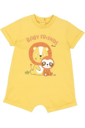 chicco Tutina Neonato a Maniche Corte, Pagliaccetto Neonato con Comoda Apertura con Bottoncini, in Morbido Cotone, Lavabile in Lavatrice, Abbigliamento Neonato 0-24 Mesi, Designed in Italy