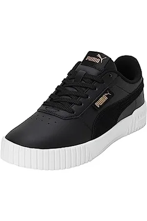PUMA Carina 2.0 Logossessione, Scarpe da Ginnastica Donna, Nero Oro Bianca, 37.5 EU
