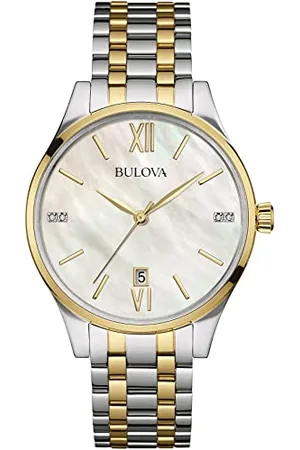 BULOVA Orologio Analogico al Quarzo Donna con Cinturino in Acciaio Inossidabile 98S149