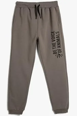 Koton Jogger Sweatpants Printed Detail Drawstring Pockets Pantaloni della Tuta, (031), 7-8 Anni Ragazzi