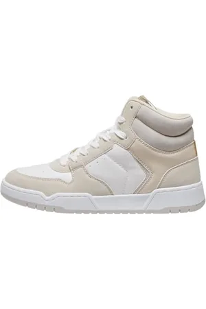 ONLY Onlswift-2 Pu High Top Sneaker Noos, Scarpe da Ginnastica Donna, Beige/Bianco, 41 EU
