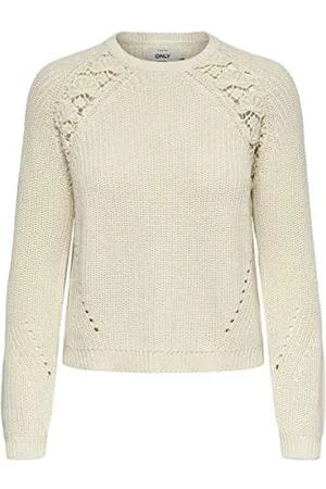 ONLY Onlmaga Life L/S Lace Pullover Knt Noos Maglione, , XXL Donna