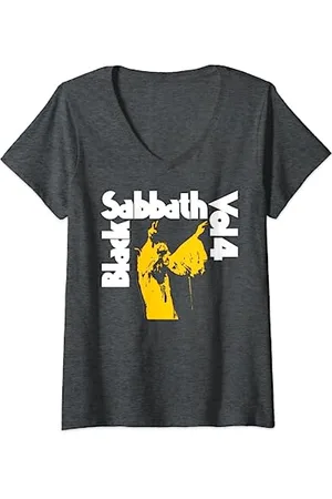 Black Sabbath Ufficiale Vol 4 Maglietta con Collo a V