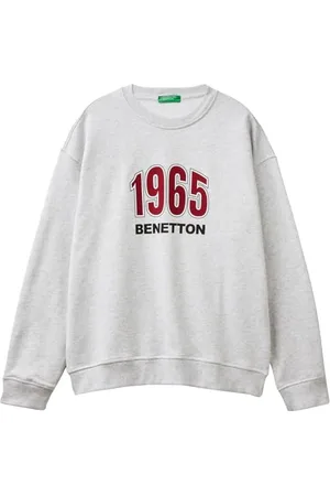 Benetton Maglia G/C M/L 3J68U100F Felpa Senza Cappuccio, , XS Uomo