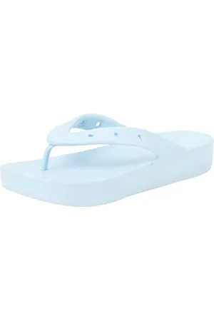 Crocs Donna Classic Platform Flip W Infradito, Blue Calcite, 39/40 EU