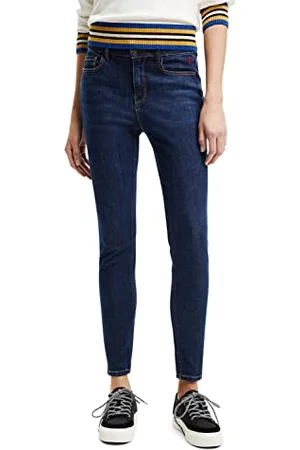 Desigual Alba, 5008 Denim Dark Jeans, 34 da Donna