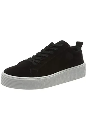 VERO MODA Vmkella Leather Sneaker, Scarpe da Ginnastica Donna, Black, 36 EU