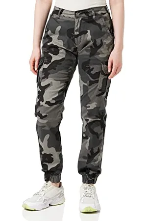Urban classics Ladies High Waist Cargo Pants Pantaloni, , 29 Donna