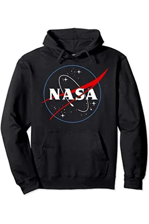 Nasa Outline Black And White Felpa con Cappuccio