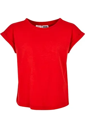 Urban classics Girls Organic Extrended Shoulder Tee T-Shirt, , 122 cm-128 cm Bambine e Ragazze