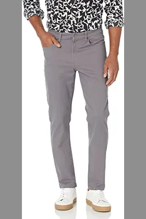 Amazon Pantaloni in Twill Elasticizzati con 5 Tasche Slim Uomo, , 31W / 30L