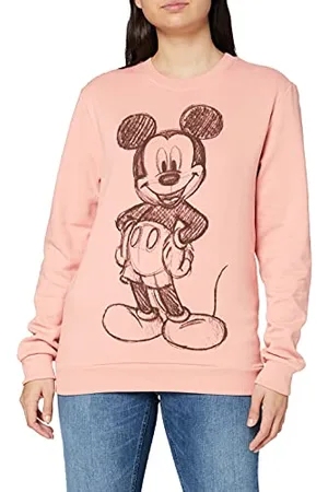 Disney Mickey Forward Sketch Felpa, (Dusty Pink Ltp), 44 (Taglia Unica: Medium) Donna