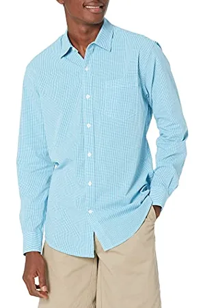 Amazon Camicia Casual in Popeline a Maniche Lunghe vestibilità Regular Uomo, , XL