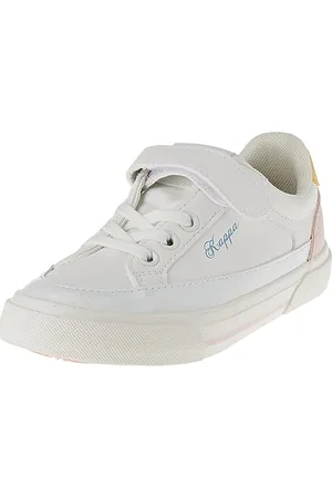 Kappa MIA Kid EV, Scarpe con Lacci, Bianco/Rosa/Giallo, 30 EU