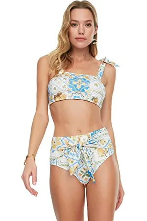 Trendyol Bikini Dettagliato con Motivo Decorativo Bottoms, , 48 Donna