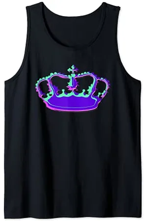Emporio Armani Vaporwave Estetica Corona Viola Verde Disegno Astratto Canotta