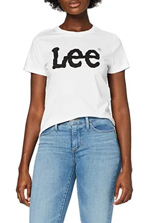 Lee Logo Tee, T Shirt Donna, (White), L