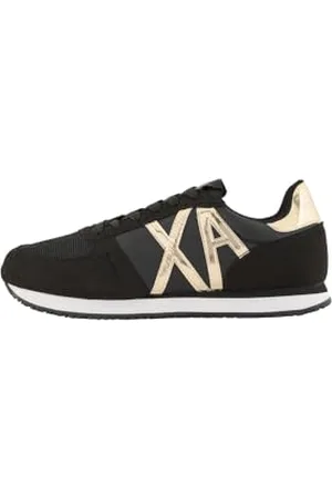 Armani Exchange Microfiber Suede Lace Up Sneaker, Scarpe da Ginnastica Donna, 36
