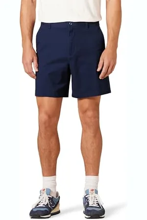 Amazon Pantaloncini Chino Elasticizzati, Comodi e Aderenti da 18 cm Uomo, , 32W