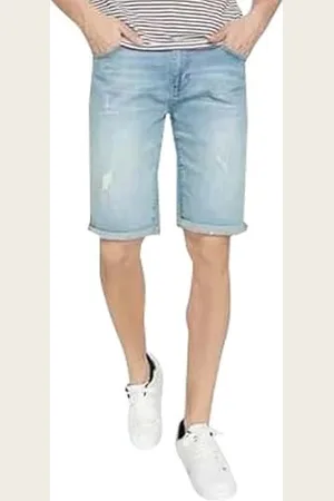 Koton Oversized Ripped Buttoned Pocket Detail Denim Shorts Pantaloncini, (600), 37 Uomo