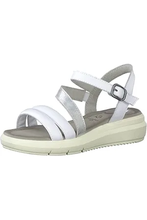 Tamaris Jana 8-88202-20, Sandali bassi Donna, Bianco ( WHITE/SILVER ), 41 EU Larga