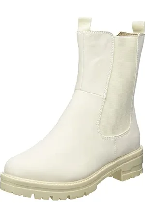 Jana 8-25463-29, Stivaletto Donna, Beige ( IVORY ), 37 EU Larga