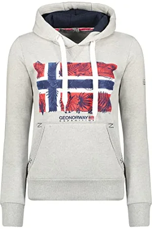 Geographical Norway Gpalm Lady - Felpa da donna con cappuccio e tasche a canguro - Felpa da donna Casual a manica lunga calda ( XXL Taglia 5)