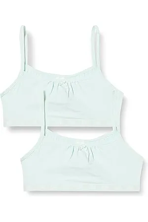 Dim Reggiseno Brassiere in Cotone Biologico Bambina x2, Blu Pastello, 12 Anni