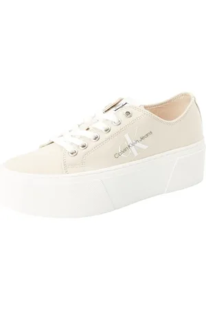 Calvin Klein Jeans Sneakers con Suola Preformata Donna Flatform Zeppa, Rosa (Whisper Pink/Bright White), 40