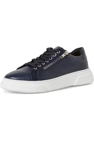 Marco Tozzi By Guido Maria Kretschmer Sneakers Uomo Basse in Pelle con Zip, (Navy), 41 EU