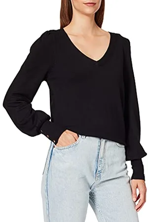 Morgan Maglione con Scollo a V, Maniche Fantasie, 212 Motore Pullover, , S Donna